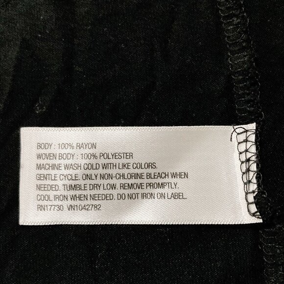 MERONA Plus-size black gathered scope neck tank top ~ LARGE XL 1X rayon shirt - Picture 13 of 14